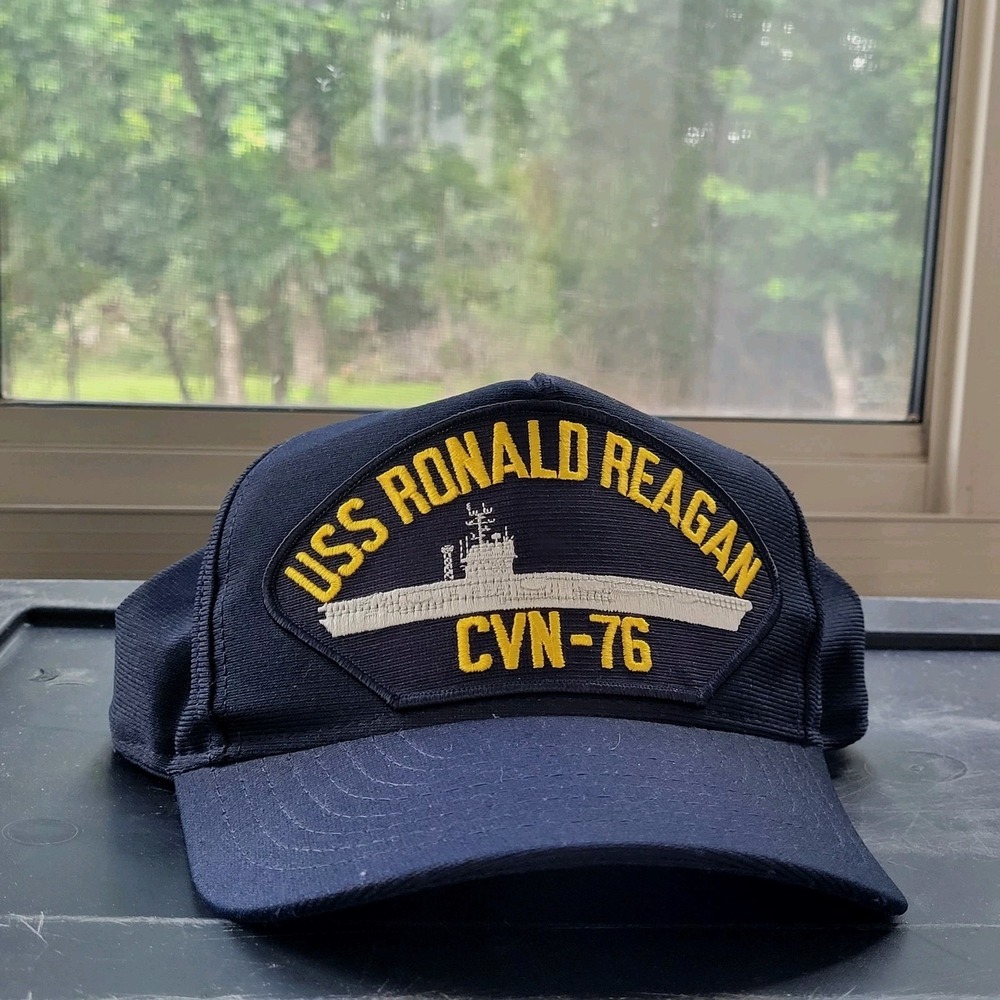 EAGLE CREST USS Ronald Reagan CVN-76 Navy Snapback Hat Cap Made USA